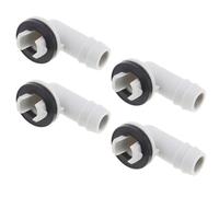 LT Easiyl 4pcs 15mm Buse de Sortie d'eau de Climatisation Joint de Tuyau de Drainage de Climatisation Joint Coudé avec Anneau en Caoutchouc Compatible avec Midea