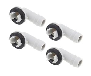 LT Easiyl 4pcs 15mm Buse de Sortie d'eau de Climatisation Joint de Tuyau de Drainage de Climatisation Joint Coudé avec Anneau en Caoutchouc Compatible avec Midea