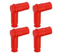 LT Easiyl 4pcs Capuchons de Bougie D'allumage en Caoutchouc pour Moto Pièce de Rechange Couvercle de Bougie d'allumage à 90 Degrés pour Bougies d'allumage avec Filetage de 14mm Rouge