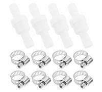 LT Easiyl 4pcs Clapets Anti-retour en Ligne de 10 Mm de Diamètre avec Sangles de Serrage Adaptés Aux Tuyaux de Vidange des Appareils électroménagers