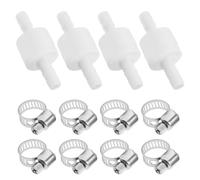 LT Easiyl 4pcs Clapets Anti-retour en Ligne de 6 Mm de Diamètre avec Sangles de Serrage Adaptés Aux Tuyaux de Vidange des Appareils électroménagers