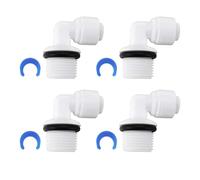 LT Easiyl 4x Coudes à Connexion Rapide à 90° 1/4" - 3/8" AG avec Joint Torique pour Tuyau de 6,5 Mm Filtre à Eau par Osmose Inverse