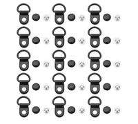 LT Easiyl 50 set Anneau de Boucle en Métal Crochets de Dentelle pour Chaussures de Bricolage Raccords en Dentelle avec Rivets pour Bottes d'alpinisme Chaussures de Randonnée, Noir