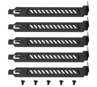 LT Easiyl 5pcs Support de Couvercle de Fente PCI en Acier Allié Plaque de Couverture Fente d'extension à Profil Complet Noir avec Vis pour Boîtier PC Flux d'air et Anti-poussière 120x20x12mm