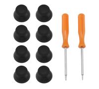 LT Easiyl 8pcs Capuchon de Joystick de Jeu Capuchon de Pouce Capuchon de Joystick à Tête de Champignon Noir Compatible avec Nintendo Switch Pro Manette de Manette