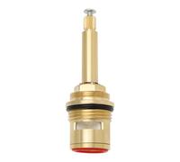 LT Easiyl BSP Cartouche de robinet de douche en laiton rouge de 1,9 cm - Cartouche de robinet quart de tour 20 Teet en céramique pour cuisines, salles de bains, toilettes (ouvert dans le sens