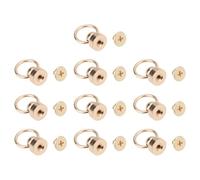 LT Easiyl Chicago Lot de 20 rivets à vis en cuir avec base de 9 mm et anneau de 13 mm Doré