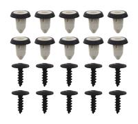 LT Easiyl Lot de 20 kits de fixation de support de plaque d'immatriculation voiture 51127020321 écrou d'expansion N90775001 Vis Torx Accessoires auto compatibles avec Audi Compatible avec BMW