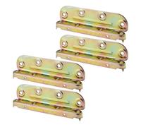 LT Easiyl Ensembles de 4 Raccords de Lit Connecteurs Supports Menuisiers Crochet de Remplacement pour Connecter des Têtes de Lit en Bois 130 Mm Zinc Plaqué Couleur