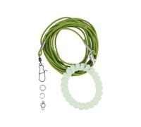 LT Easiyl Harnais pour oiseaux avec corde d'entraînement 3 m pour perroquets, pigeons et perruches avec anneau 4# (vert)