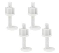 LT Easiyl Kit de réparation de siège de toilette, 4 paires de vis en plastique, blanc, pour la plupart des toilettes