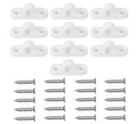 LT Easiyl Lot de 10 œillets horizontaux en plastique pour auvent de caravane 44 mm x 15,5 mm avec 20 vis