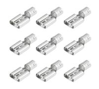 LT Easiyl Lot de 100 connecteurs femelles non isolés à déconnexion rapide 12-10 AWG Lame .650 cm pour câblage automobile et industriel