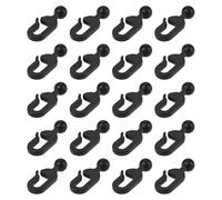 LT Easiyl Lot de 100 crochets pour tringle à rideaux 43 x 15 mm pour clôture, plantes, balcon, chambre à coucher, cour et salon