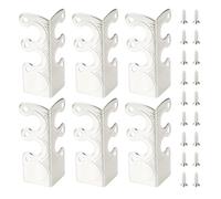 LT Easiyl Lot de 12 protections d'angle en métal avec vis pour meubles, salon, bureau et boîtes cadeaux à bijoux, 4,8 x 2,9 x 2,1 cm, nickel blanc