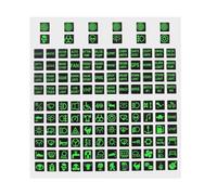 LT Easiyl Lot de 132 autocollants phosphorescents pour interrupteur de hauteur de voiture, sécurité nocturne, contrôle des phares, GPS, bateau, remorque, console centrale