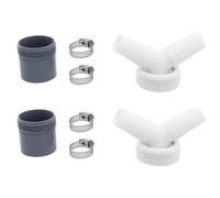 LT Easiyl Lot de 2 adaptateurs de vidange double connexion Y pour connecteur d'entrée de 18 à 24 mm et tuyau de sortie de 40 mm