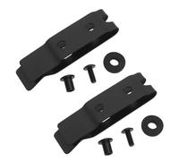 LT Easiyl Lot de 2 clips de ceinture en acier inoxydable avec vis à l'arrière - Clip de ceinture K - Noir