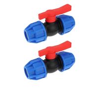 LT Easiyl Lot de 2 connecteurs de robinet d'arrêt pour robinet à boisseau sphérique 25 mm pour tuyau PE PVC PPR