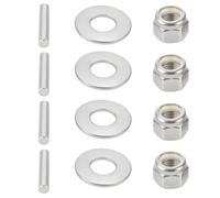 LT Easiyl Lot de 2 écrous de goupille de coupe d'hélice avec rondelles Pièce de rechange 1865019 Compatible avec Minn Kota Moteur d'entraînement MKP-33 MKP-38