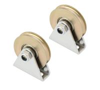 LT Easiyl Lot de 2 Poulies à Câble à Rainure en U de 38 Mm Montage Mural Roulement à Billes en Acier pour Portail Coulissant Capacité de Charge de 100 Kg