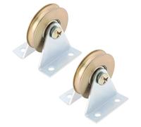 LT Easiyl Lot de 2 poulies de câble à rainure en L de 38 mm - Support mural - Roulement de roue en acier - Capacité de charge : 100 kg