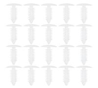 LT Easiyl Lot de 20 Bouchons de Pare-Chocs pour Trous de Plaque D'immatriculation Avant 18,2 X 20 X 5,5 Mm Capuchons de Protection de Pare-Chocs pour Trous de 6 à 7 Mm Blanc