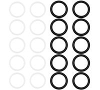 LT Easiyl Lot de 20 joints d'étanchéité en caoutchouc à dégagement rapide pour raccord hydraulique 27 x 20 x 3,5 mm et 24,8 x 20,6 x 1,3 mm compatible avec tracteur BG3, noir et blanc