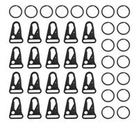 LT Easiyl Lot de 20 petits mousquetons tactiques en métal de 2,5 cm avec porte-clés en métal pour bracelets, colliers, sacs, cordons et accessoires