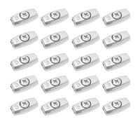 LT Easiyl Lot de 20 serre-câbles en acier galvanisé en forme d'œuf - Convient pour câble en acier de 3 mm de diamètre - Double trou de 27 mm x 14,5 mm