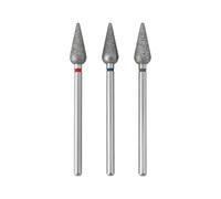 LT Easiyl Lot de 3 Forets Diamantés Coniques pour Cuticules de 2,35 Mm Fins Moyens Et Grossiers pour Ponceuse à Ongles Et Polissage des Ongles