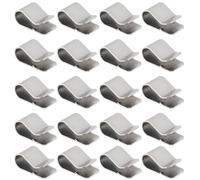 LT Easiyl Lot de 30 clips de fixation en acier inoxydable pour arbre léger 21,4 x 12 mm Clip en U argenté pour tuyau de 3,5 mm