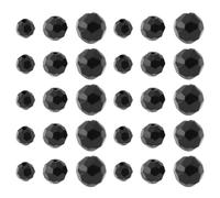 LT Easiyl Lot de 30 perles rondes en verre en plastique compatibles avec le Texas Carolina Rig Convient pour les bas de ligne de pêche Appâts Leurres Noir (6 mm + 8 mm + 10 mm)
