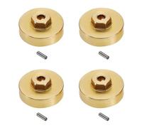 LT Easiyl Lot de 4 adaptateurs de moyeu hexagonal de 7 mm en laiton pour contrepoids de roue 1/24 simulation RC pièces de voiture compatibles avec Axial SCX24 AXI90081 AXI00001 AXI00002