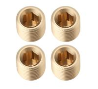 LT Easiyl Lot de 4 Bouchons D'obturation en Laiton M10X1 à Filetage Hexagonal Interne pour Tuyauterie Et Raccords de Machines