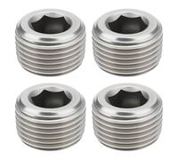 LT Easiyl Lot de 4 bouchons hexagonaux 3/8 NPT en acier inoxydable 304 pour système d'étanchéité de tuyau d'air et d'eau