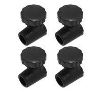 LT Easiyl Lot de 4 boutons de rechange pour verrou de fenêtre de véhicule récréatif compatible avec connecteur en polyplastique de 10 mm à 12 mm, 10 x 12,7 x 24 mm, noir