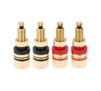 LT Easiyl Lot de 4 Connecteurs Bananes Plaqués Or de 8 Mm pour Audio (Noir Et Rouge)