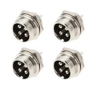 LT Easiyl Lot de 4 Connecteurs de Microphone Mâles à 4 Broches pour Radio CB/Ham Systems Adaptateur de Remplacement Compatible avec Cobra Midland