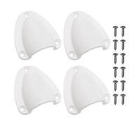 LT Easiyl Lot de 4 couvercles d'aération en nylon pour câble de marine avec vis ou yachts, bateaux, navires (taille S/blanc)