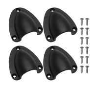 LT Easiyl Lot de 4 couvercles d'aération en nylon pour câble de marine avec vis ou yachts, bateaux, navires (taille S/noir)