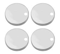LT Easiyl Lot de 4 Couvercles de Charnière de Siège de Toilette 60 mm Couvercles de Fixation de Charnière Ensemble de Couvercles Décoratifs de Fixation Supérieure de Cuvette de Toilette Argent