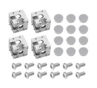 LT Easiyl Lot de 4 Cubes de Support d'angle à 3 Voies 30 X 30 X 30 Mm Bloc en Alliage d'aluminium à 3 Voies pour Profilé d'extrusion en Aluminium Accessoires d'imprimante 3D avec Vis