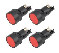 LT Easiyl Lot de 4 interrupteurs à bouton-poussoir rouge 22 mm 3 broches NC XB2-EA142 36 V/10 A Commutateur de réinitialisation momentané adapté aux équipements électriques industriels