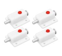LT Easiyl Lot de 4 Loquets de Porte Automatiques à Ressort en Plastique Blanc pour Portes d'armoires Portes de Garde-robe Berceaux Fenêtres (36 Mm X 37 Mm)
