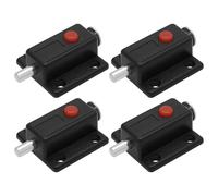 LT Easiyl Lot de 4 loquets de porte automatiques en plastique noir à ressort pour portes d'armoire, portes d'armoire, berceaux, fenêtres (36 mm x 37 mm)
