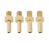 LT Easiyl Lot de 4 raccords métriques en laiton M5 x 0,8-3 mm et M5 x 0,8-4 mm pour tuyau d'étang, adaptateur de tuyau de piscine, raccord fileté mâle doré