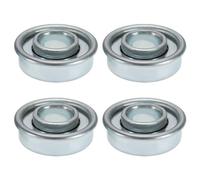 LT Easiyl Lot de 4 roulements de roue en acier pour tondeuse à gazon Diamètre extérieur 28,6 mm Diamètre extérieur 12,2 mm ID Argenté