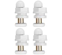 LT Easiyl Lot de 4 roulettes pour porte de douche 19 mm Poulie d'arc à l'ancienne ultra silencieuse pour porte de douche de 4 à 6 mm d'épaisseur Porte en verre de salle de bain Blanc