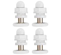 LT Easiyl Lot de 4 roulettes pour porte de douche de 27 mm, poulie d'arc à l'ancienne, ultra silencieux, pour porte de douche de 4 à 6 mm, porte en verre blanc